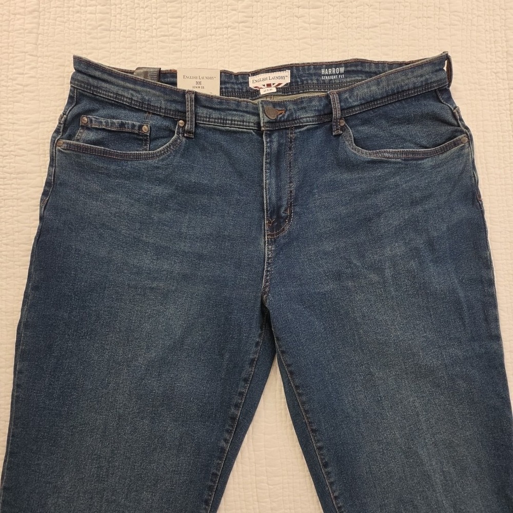 English Laundry Harrow‎ Jeans Mens 40x30 Med Wash Straight Fit Stretch NWT NEW - Picture 3 of 16